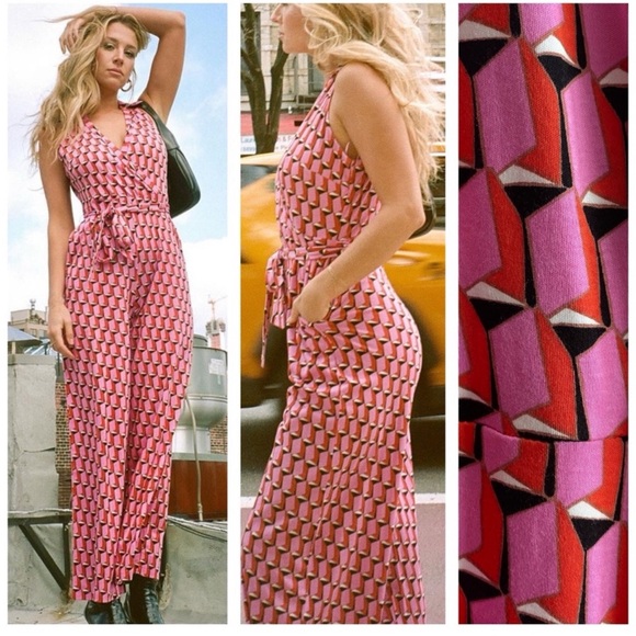 NWOT DVF geometric jumpsuit - Picture 6 of 12